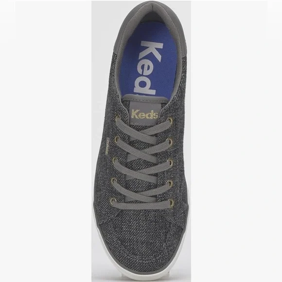 Keds Center III Canvas Lace Up in Gray Charcoal Tweed - Picture 4 of 12
